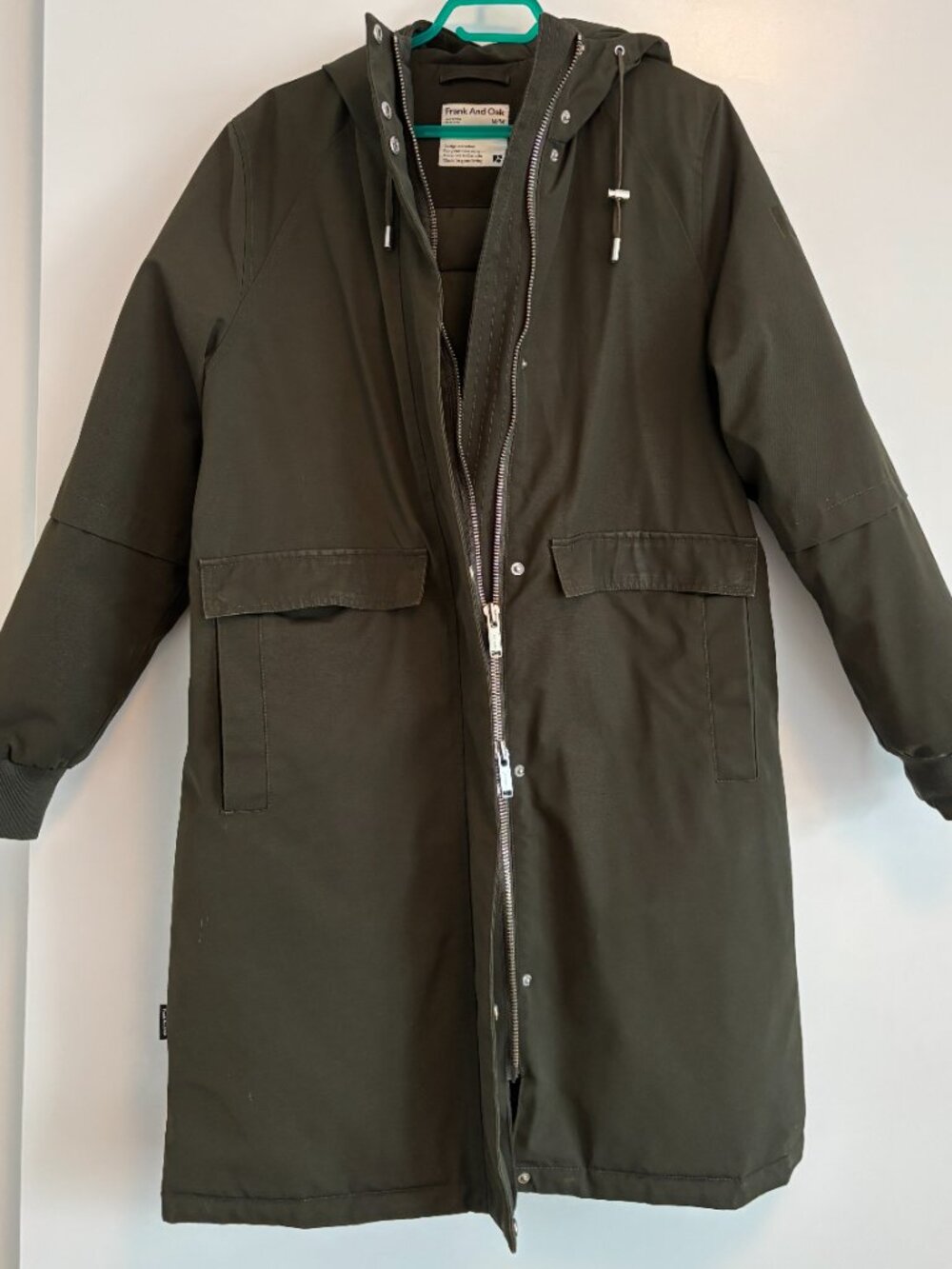 Frank and Oak Long Winter Coat Size M